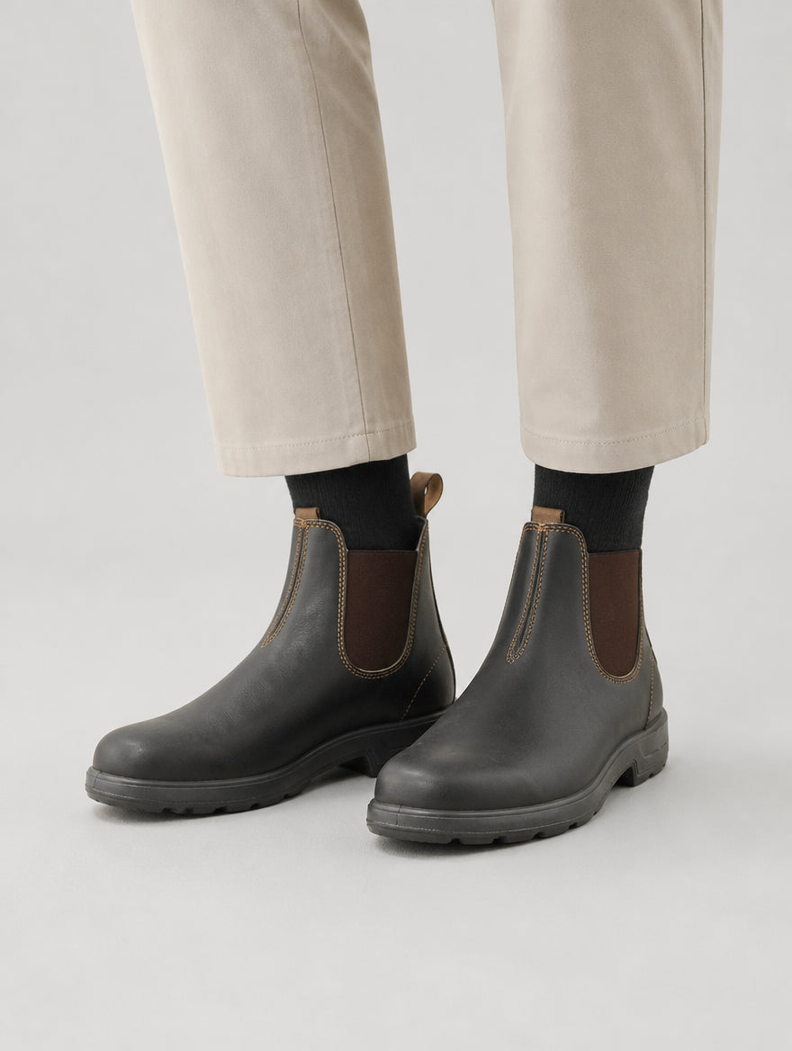 Men’s All-Day Comfort Chelsea Boots – Leather Look