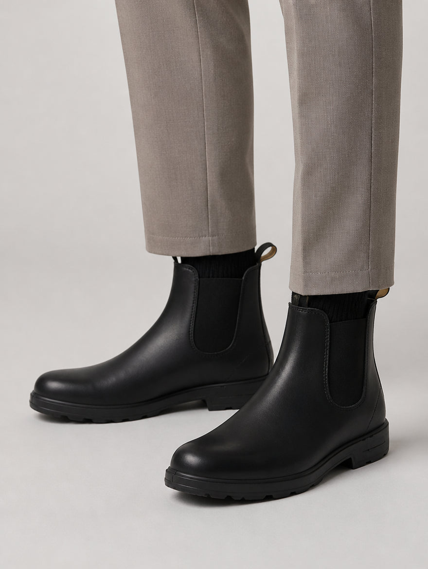Men’s All-Day Comfort Chelsea Boots – Leather Look