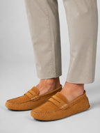 Men’s Slip-On Driver Loafers – Suede Look Casual Elegance