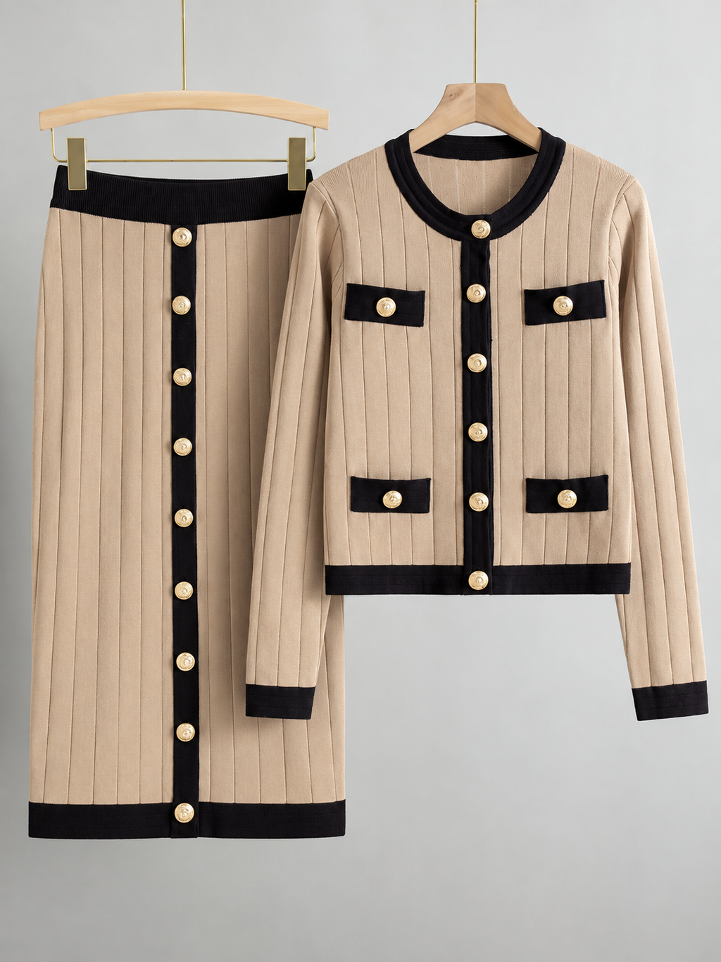 Women’s Knitted Cardigan & Midi Skirt Co-Ord Set