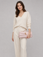 Women’s Woven Leather Look Clutch Bag – Timeless Elegant Design