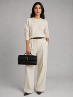 Women’s Woven Leather Look Clutch Bag – Timeless Elegant Design