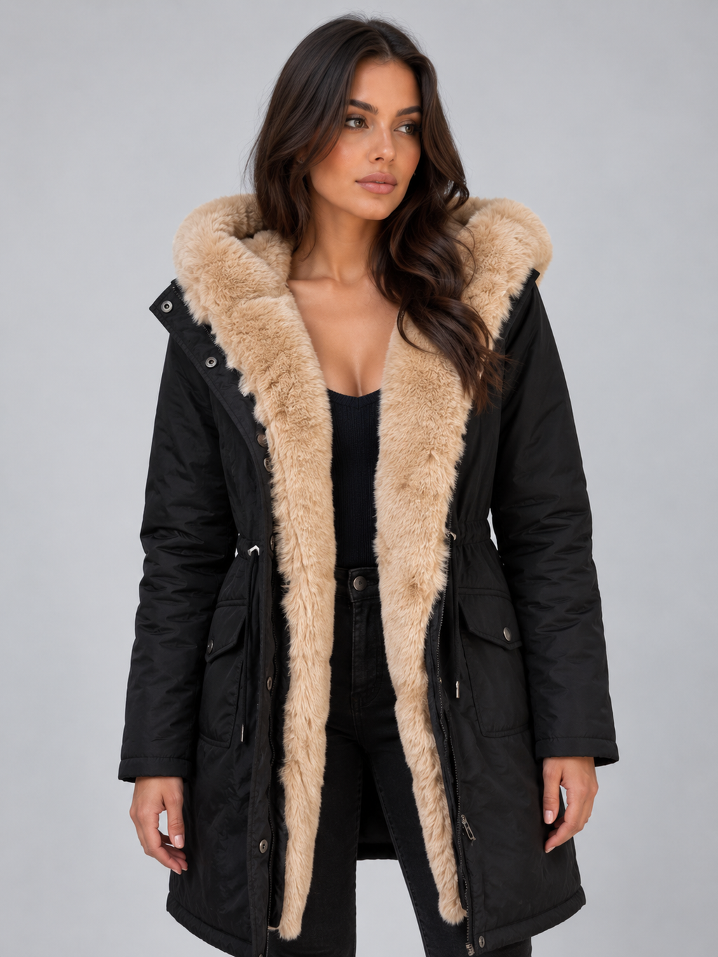 Women’s Faux Fur Lined Hooded Parka