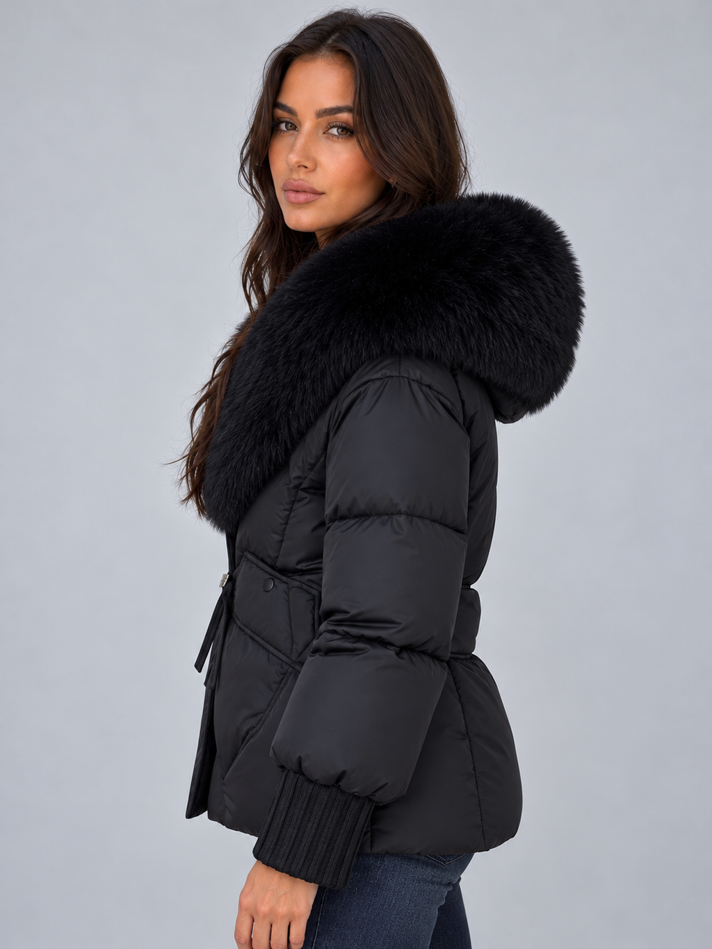 Women’s Faux Fur Collar Puffer Jacket