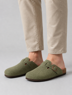 Men’s Comfort Slip-On Clogs – Suede Look Casual Style