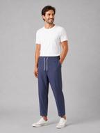 Men’s Drawstring Cropped Trousers – Relaxed Fit Summer Style