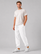 Men’s Relaxed Fit Linen Style Trousers – Summer Comfort Style