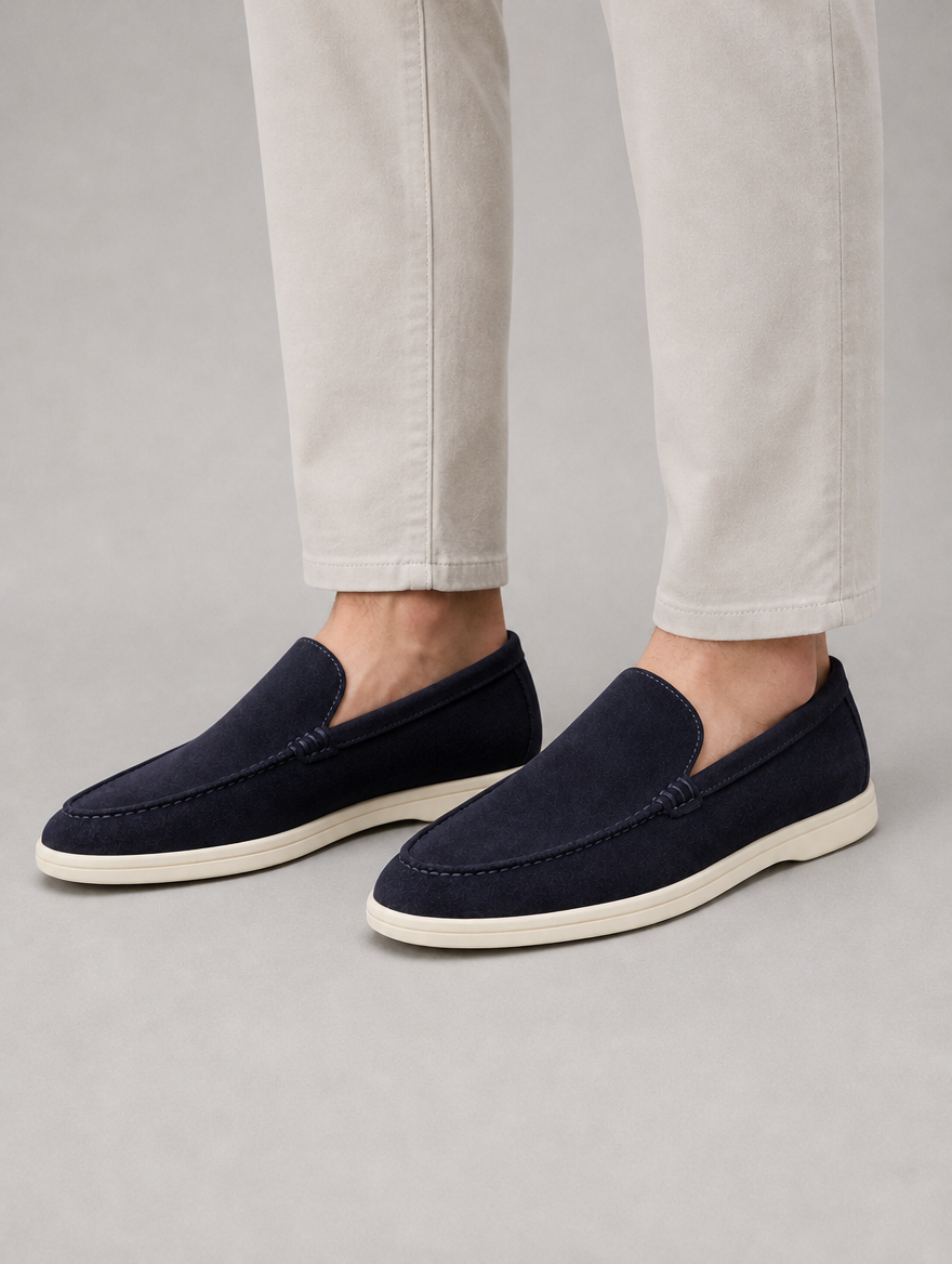 Men’s Suede-Look Slip-On Loafers – Smart Casual Comfort