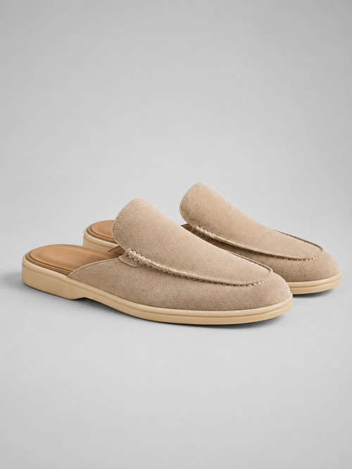 Men's Suede Mule Slip-On Loafers –  Smart Casual Comfort