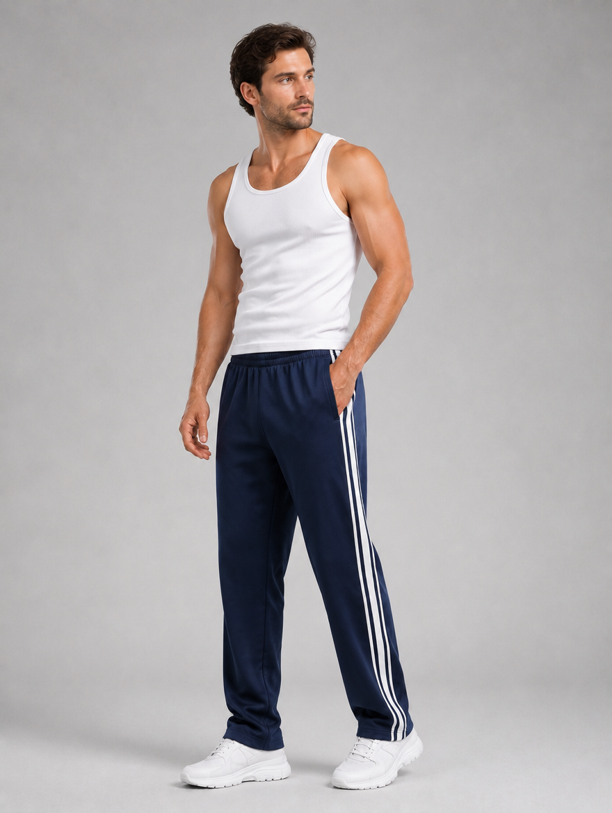 Men's Track Pants with Pockets – Relaxed Fit Sport Trousers