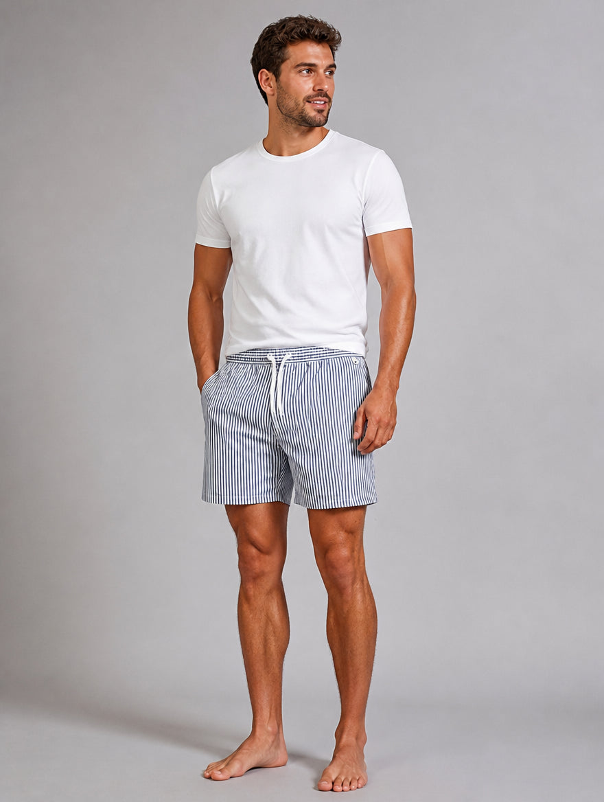 Men’s Striped Swim Shorts – Quick-Dry Fit