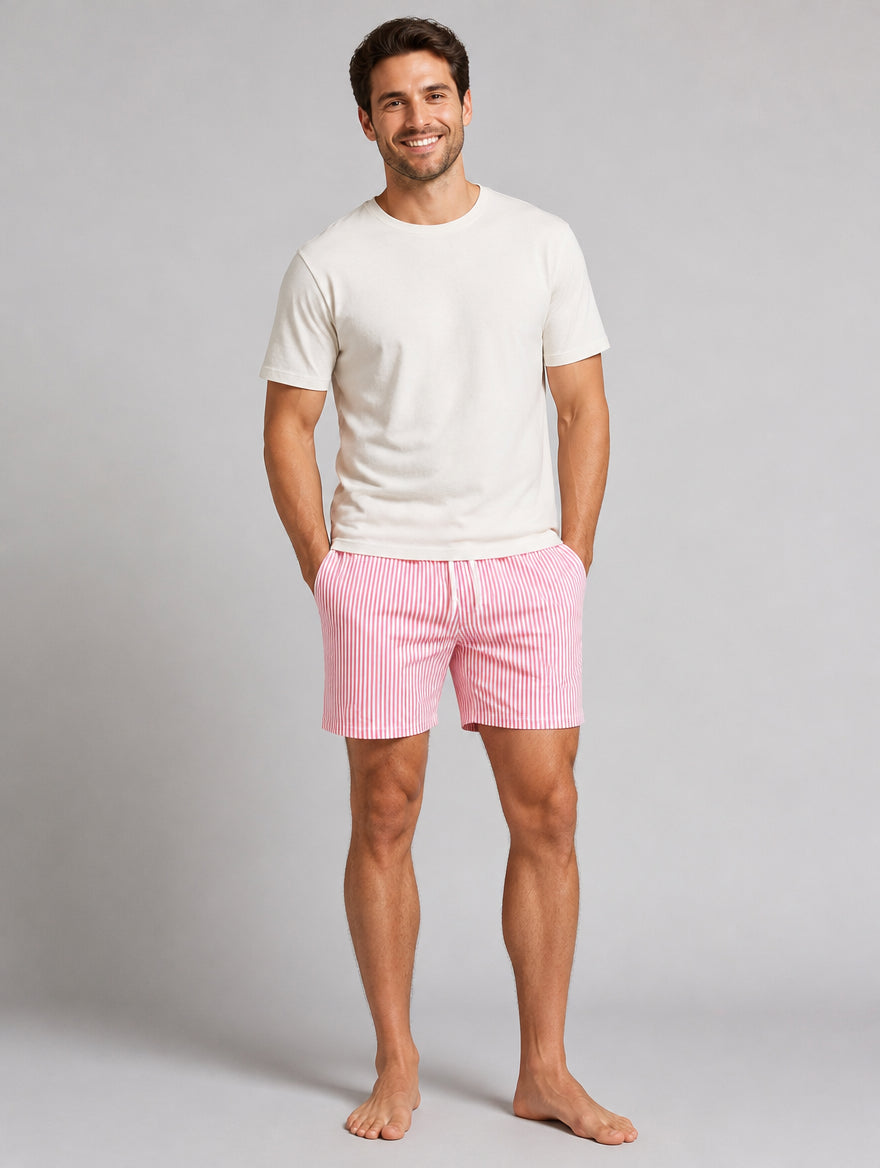Men’s Striped Swim Shorts – Quick-Dry Fit