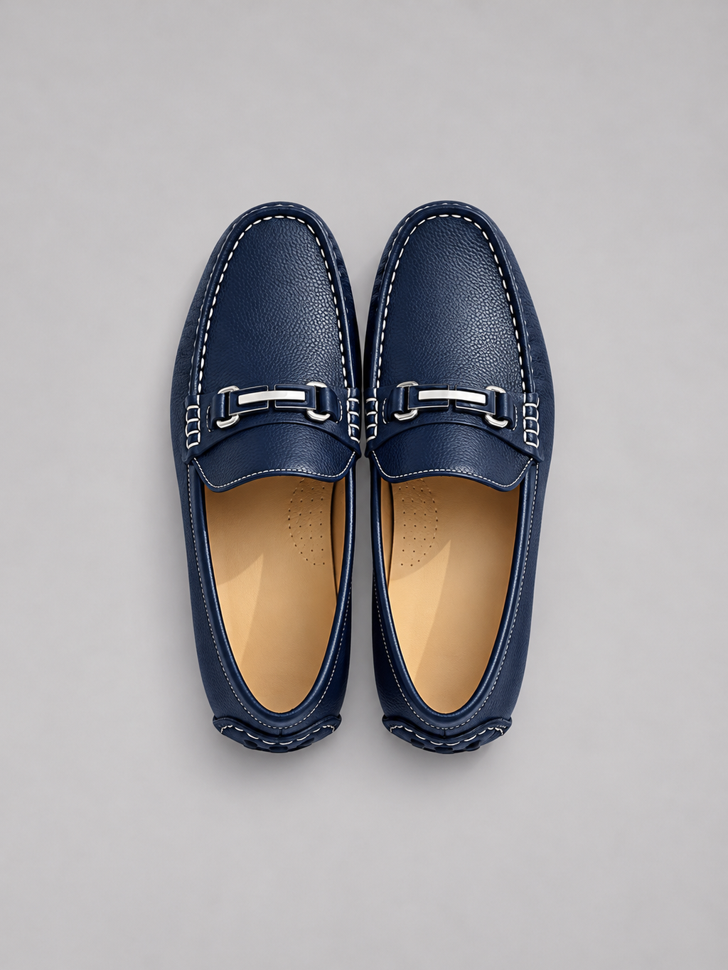 Men’s Leather-Look Driving Loafers – Slip On Moccasin Shoes