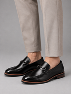 Men’s Leather-Look Loafers – Polished Slip-On Dress Shoes