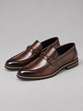 Men’s Leather-Look Loafers – Polished Slip-On Dress Shoes