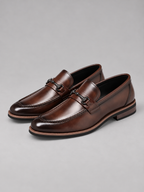 Men’s Leather-Look Loafers – Polished Slip-On Dress Shoes