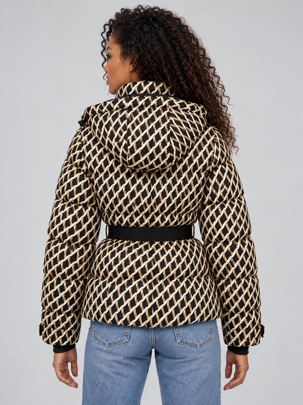 Women's Belted Puffer Jacket