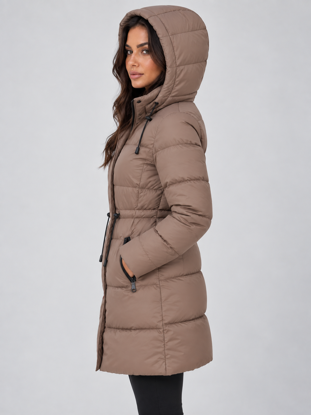 Women’s Longline Hooded Puffer Coat