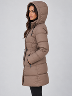 Women’s Longline Hooded Puffer Coat