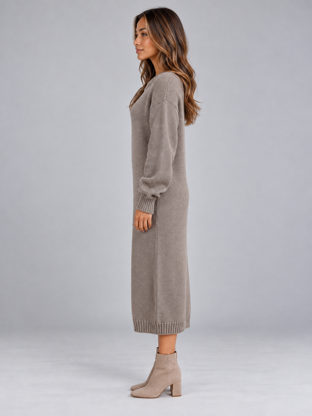 Women’s Knitted Jumper Midi Dress