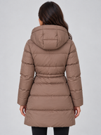 Women’s Longline Hooded Puffer Coat
