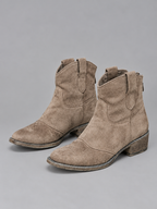 Women’s Suede Look Cowboy Ankle Boots