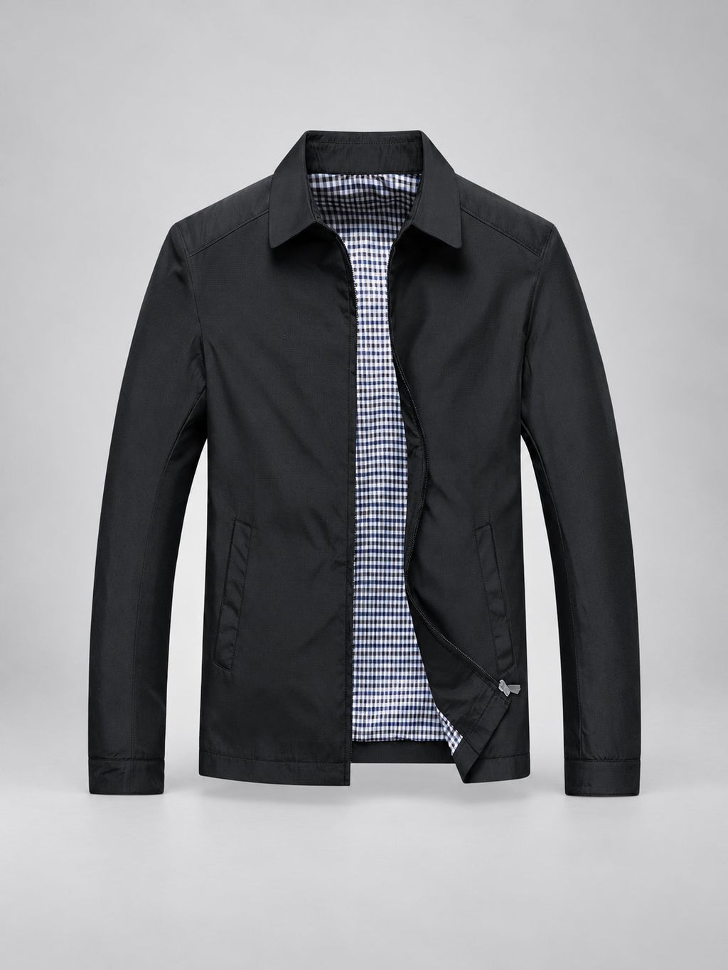 Men’s Lightweight Summer Jacket – Smart Casual Zip Jacket — studio view