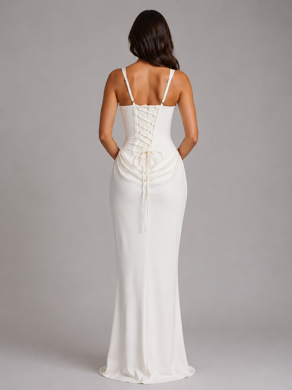 Women’s Bodycon Draped Corset Maxi Dress