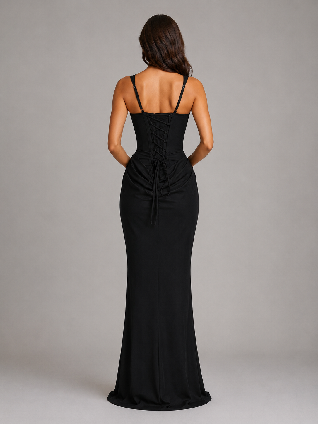 Women’s Bodycon Draped Corset Maxi Dress