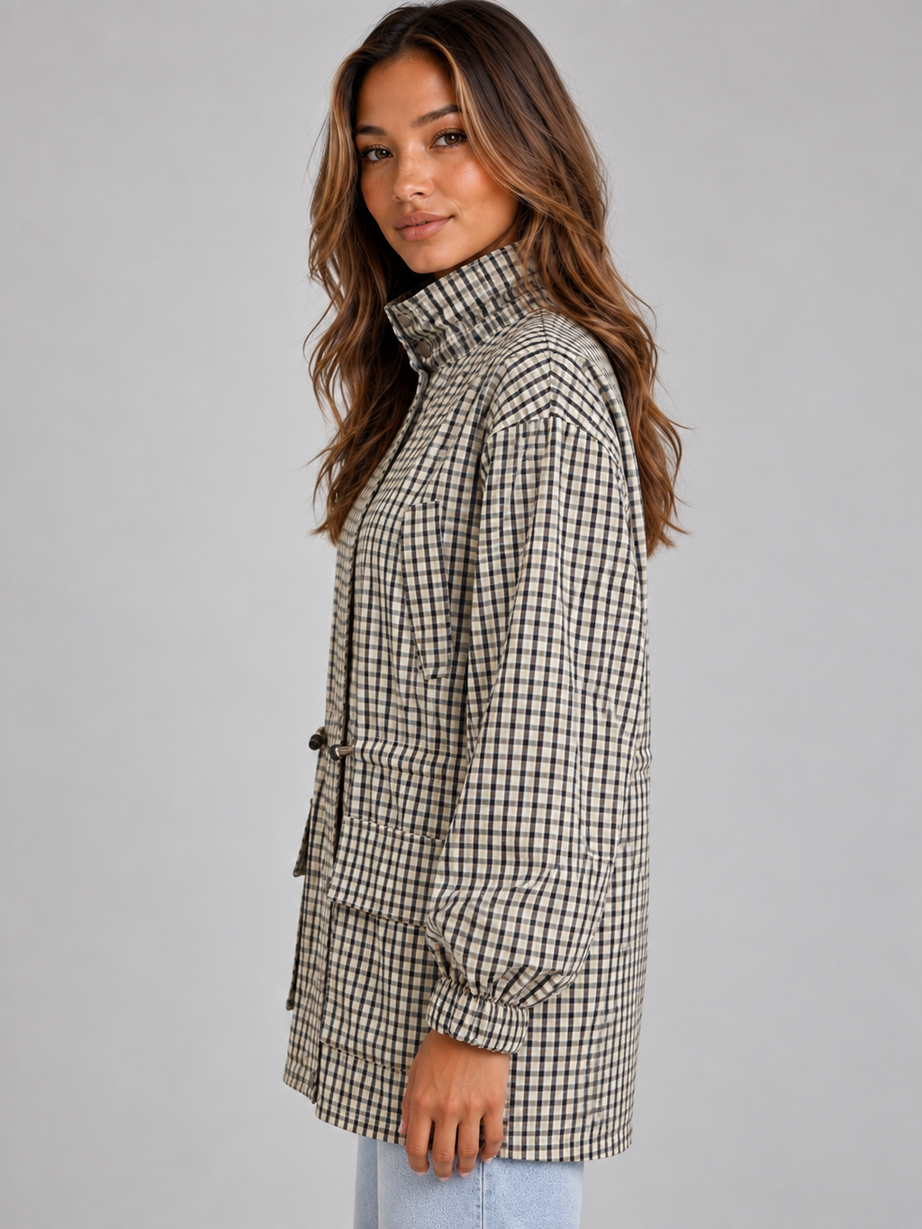 Women’s Checked Utility Jacket
