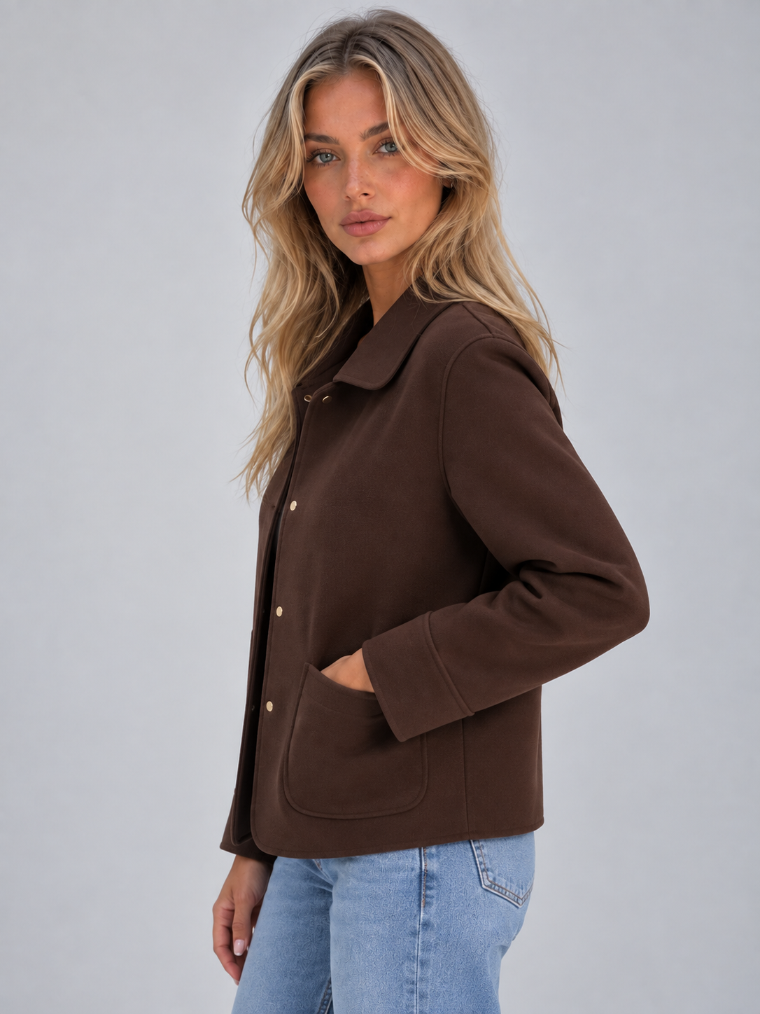 Women’s Collared Overshirt Jacket