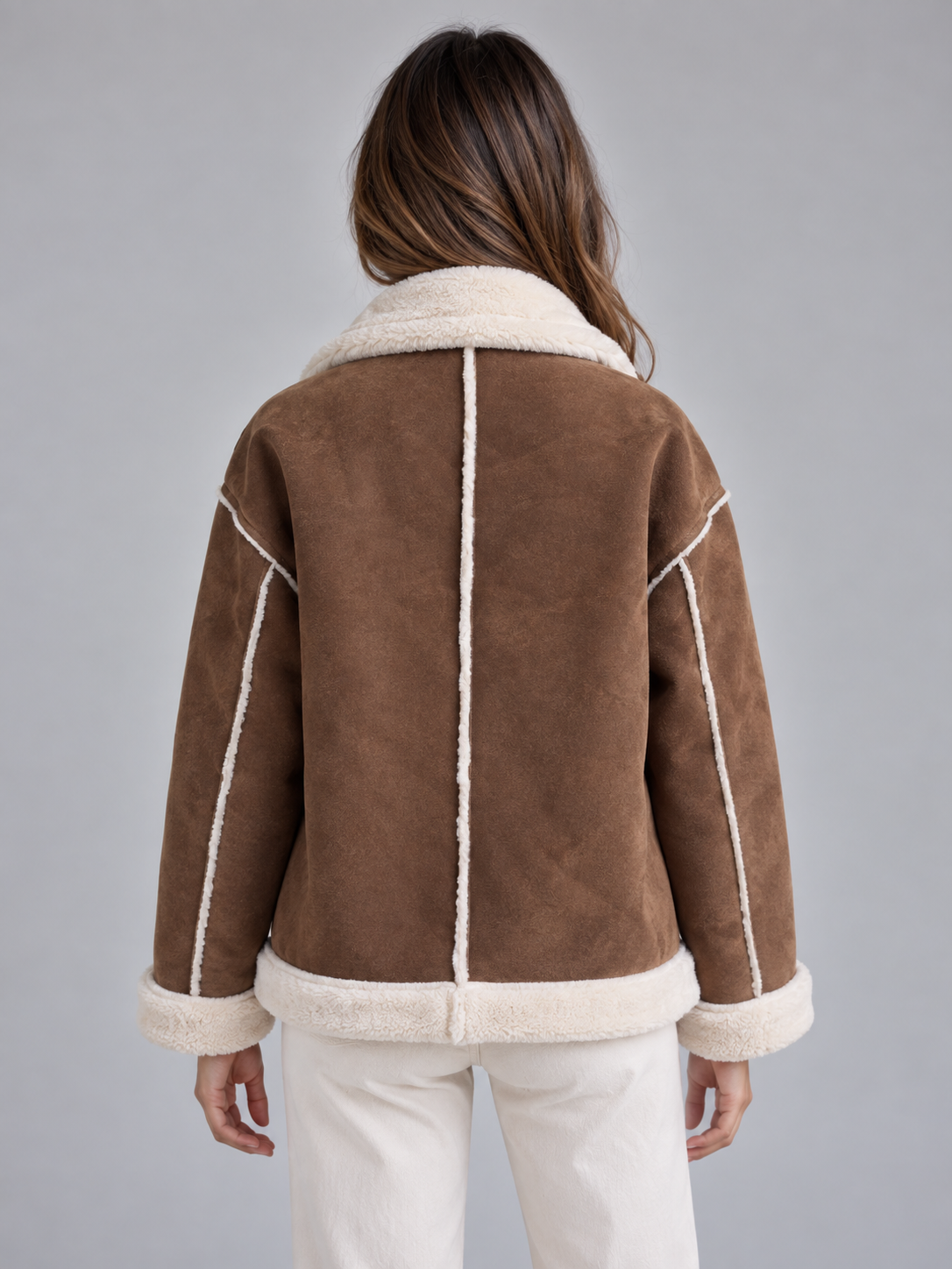 Women’s Faux Shearling Suede Look Jacket