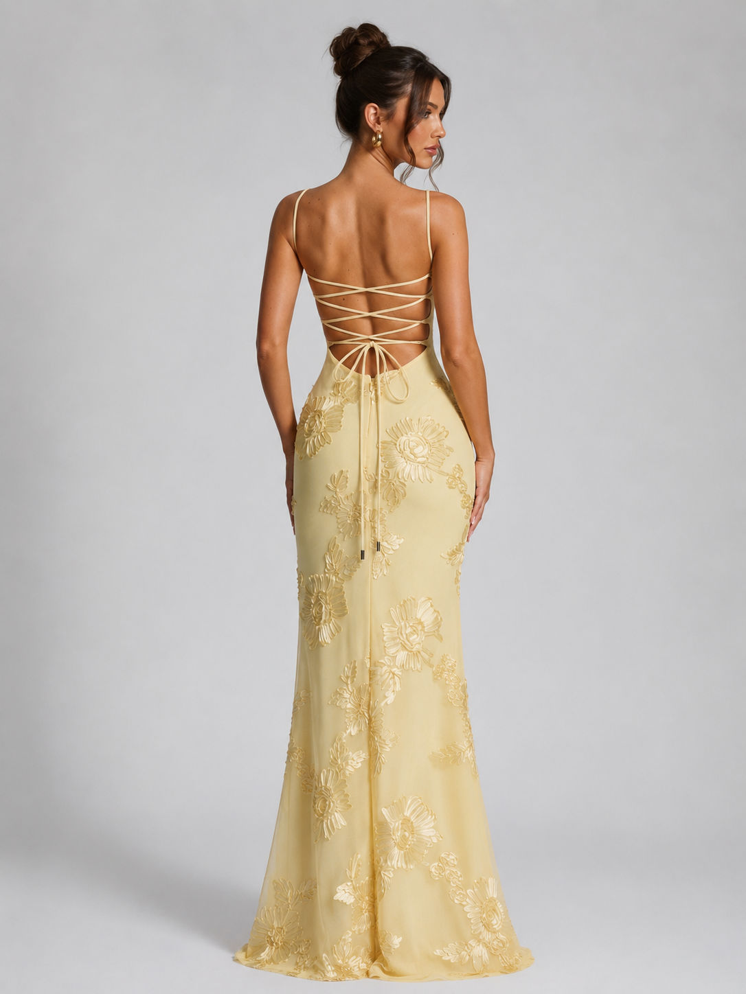 Women’s Floral Corset Maxi Dress