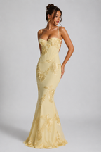 Women’s Floral Corset Maxi Dress