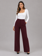 Women's High Waisted Tailored Trousers