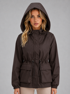Women’s Hooded Rain Jacket – Water & Wind Resistant