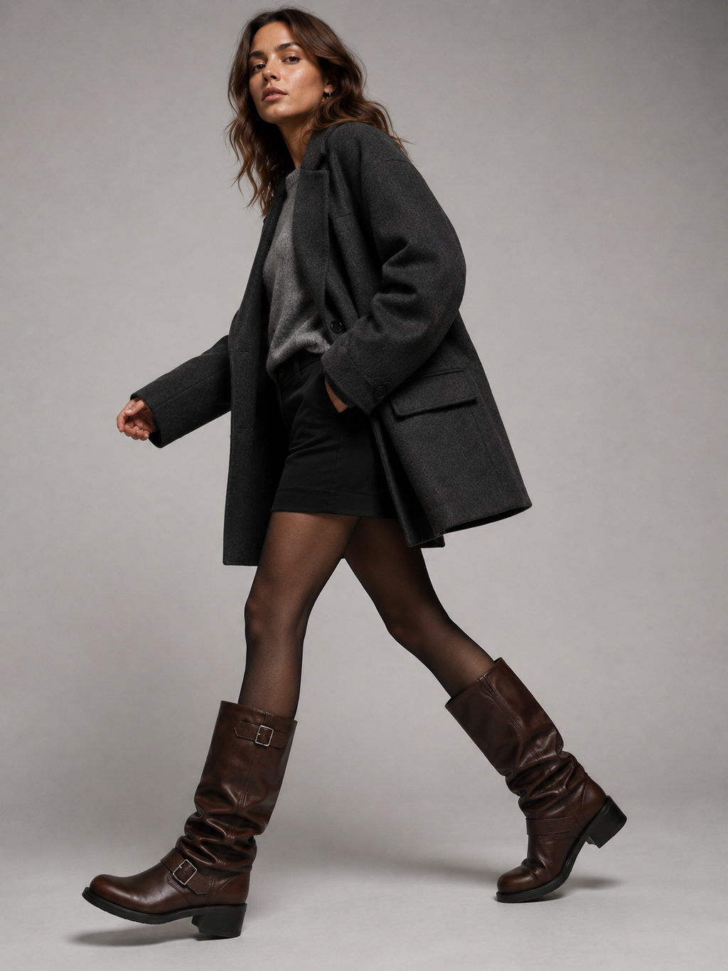 Women’s Knee-High Biker Boots