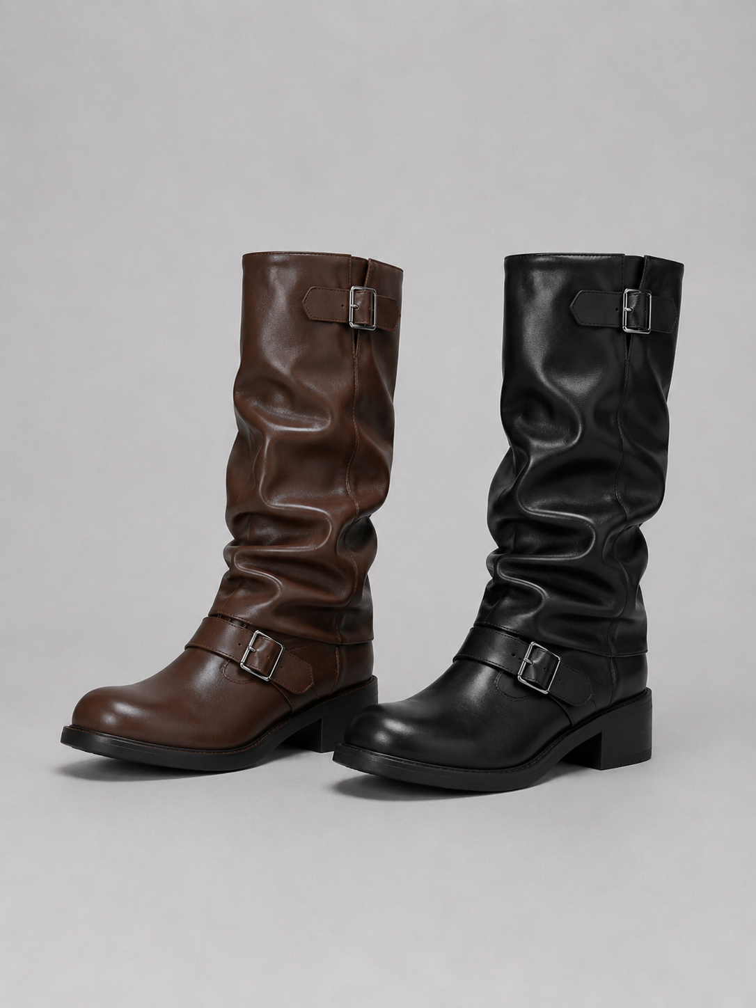 Women’s Knee-High Biker Boots