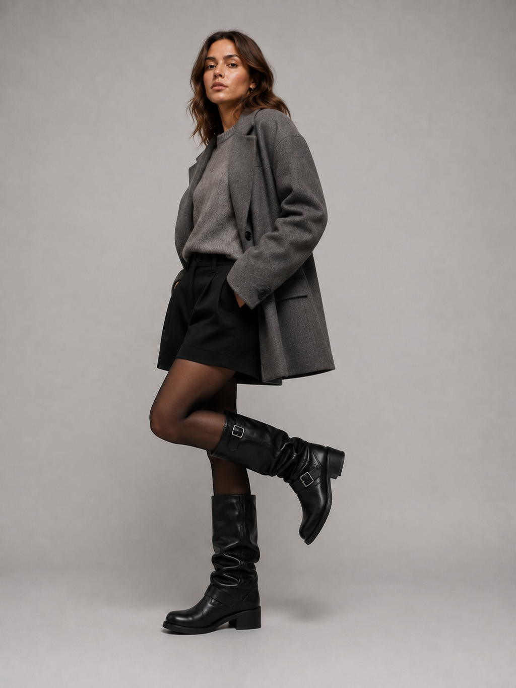 Women’s Knee-High Biker Boots