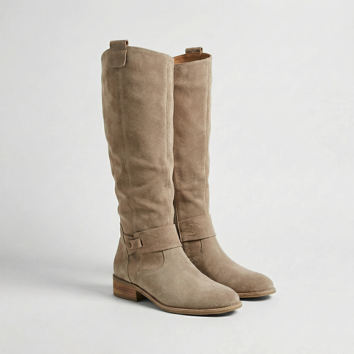 Women’s Knee High Suede Look Boots