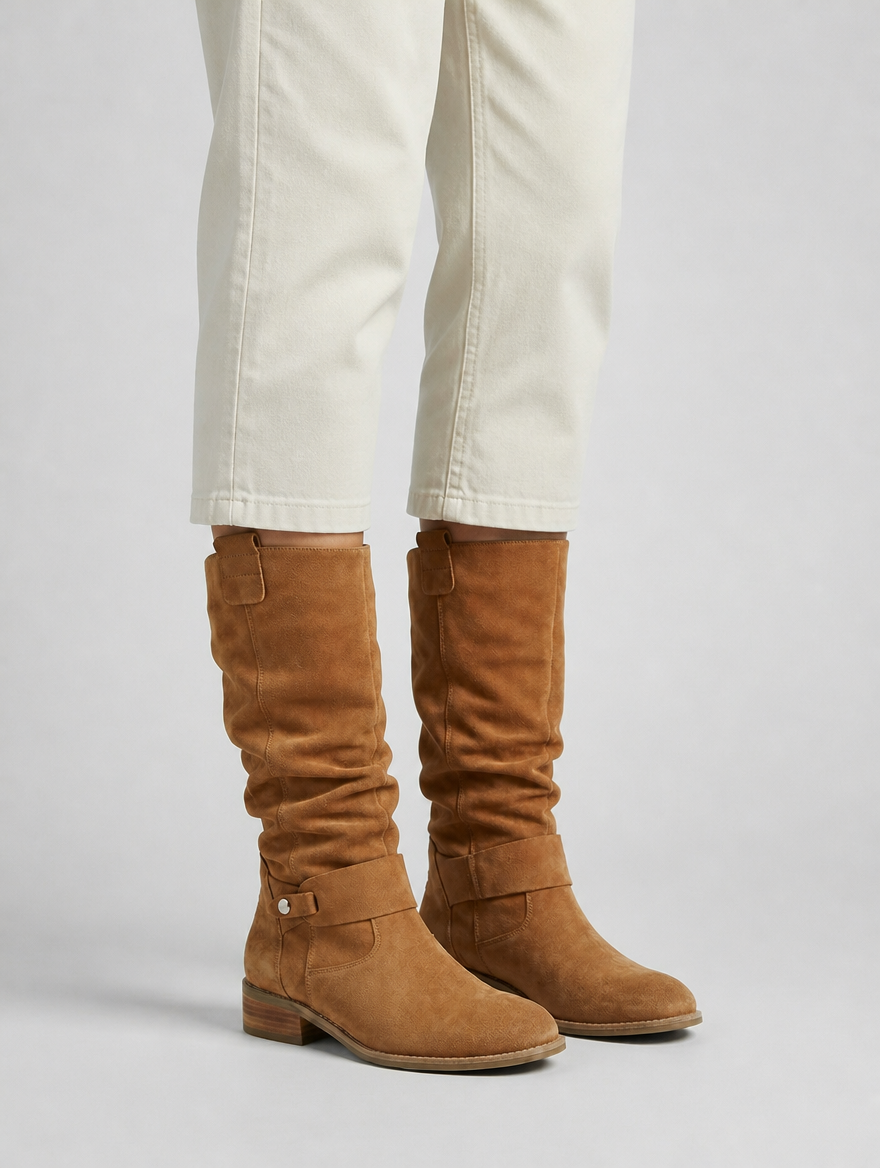 Women’s Knee High Suede Look Boots