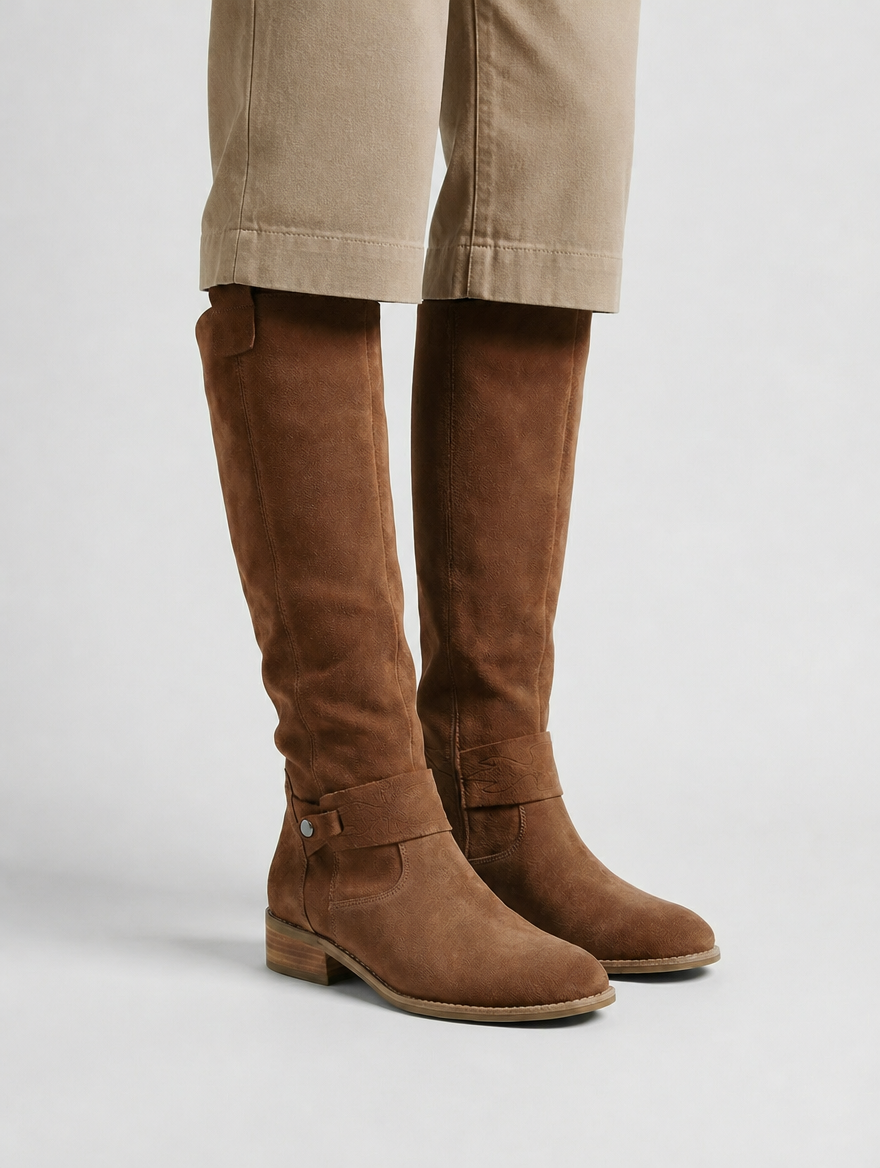 Women’s Knee High Suede Look Boots