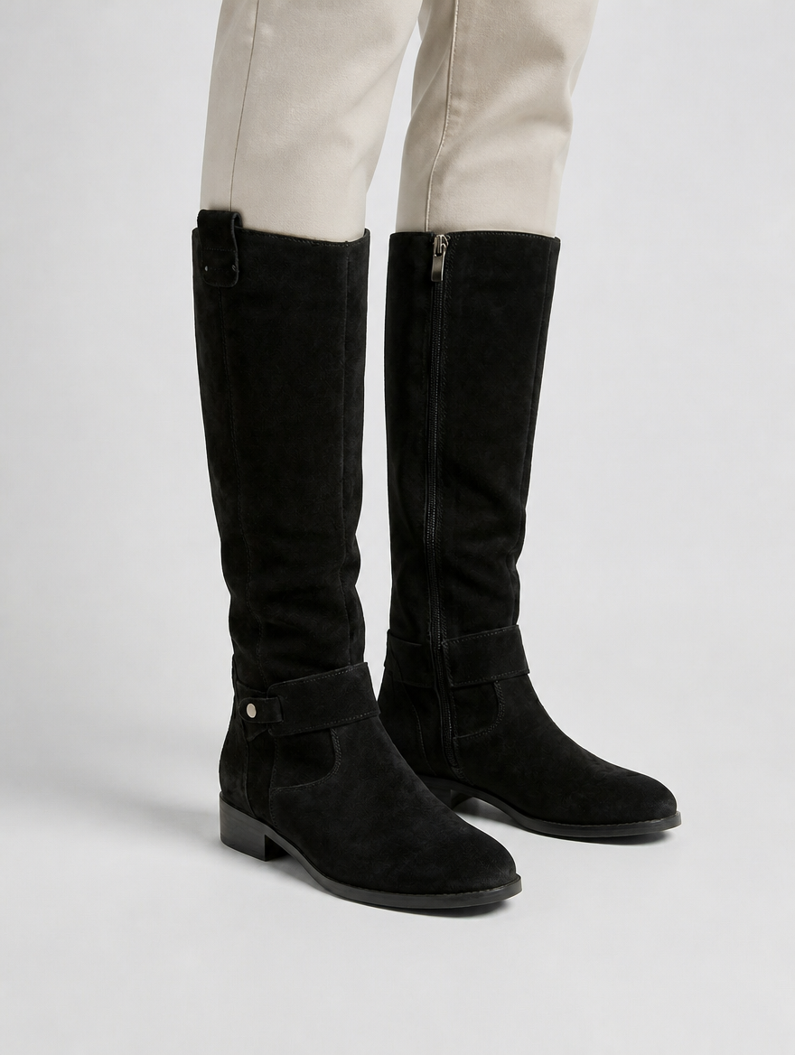 Women’s Knee High Suede Look Boots