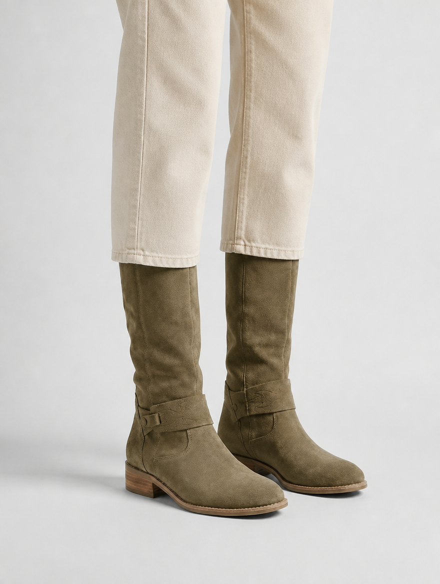 Women’s Knee High Suede Look Boots