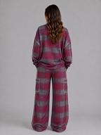 Women’s Oversized Striped Two-Piece Lounge Set