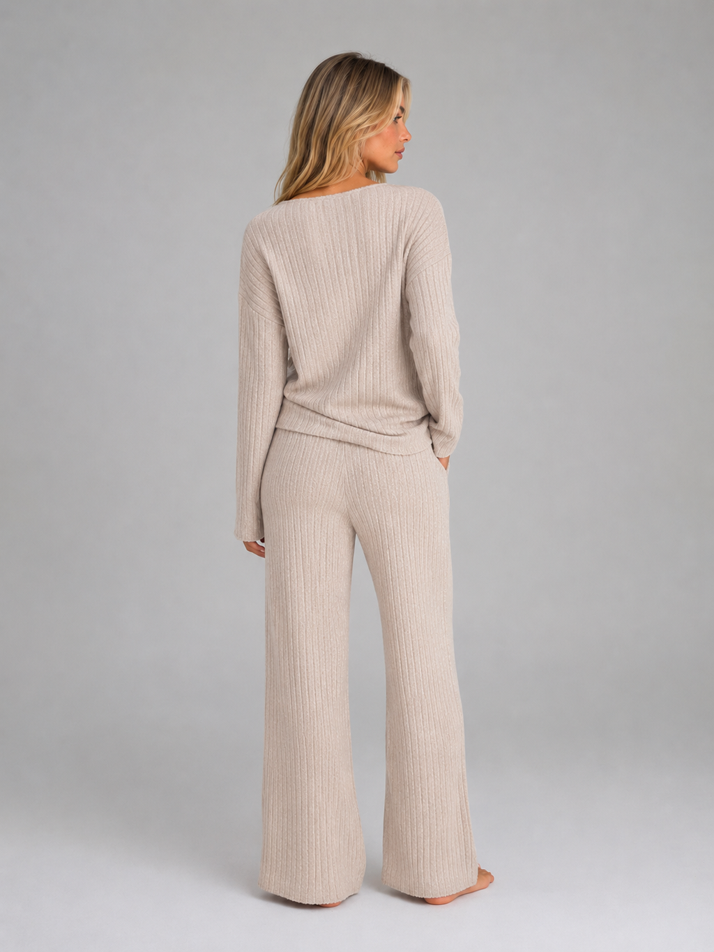 Women's Ribbed Knit Lounge Co-Ord