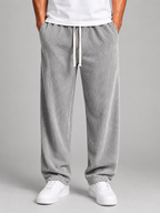 Men's relaxed corduroy trousers in grey