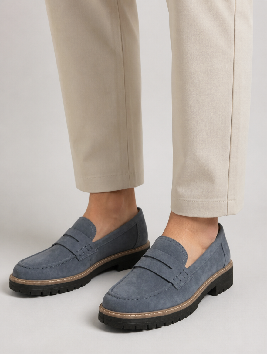 Women’s Classic Comfort Loafers – Leather Look