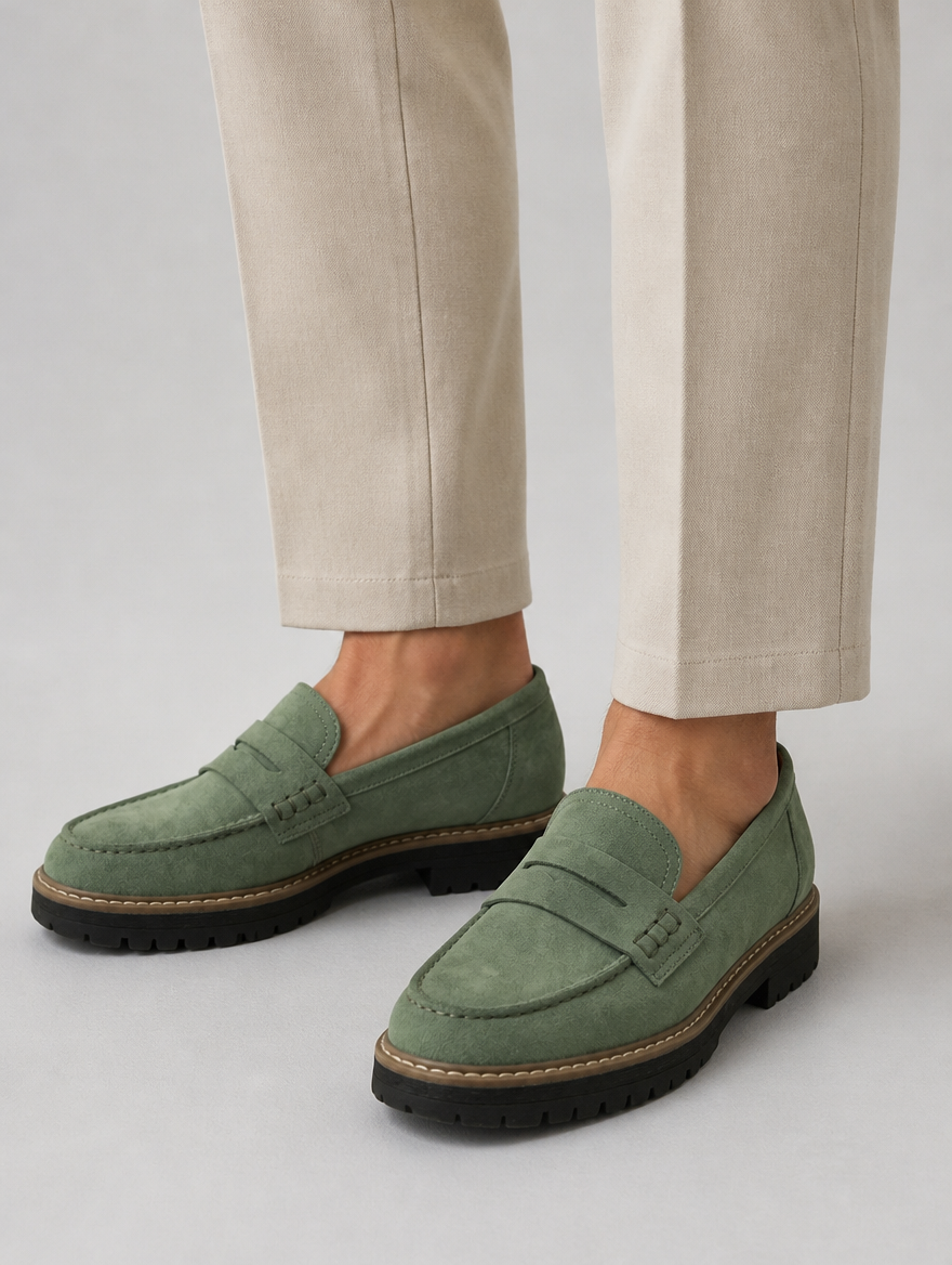 Women’s Classic Comfort Loafers – Leather Look