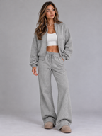 Women’s Two-Piece Tracksuit Set — Grey